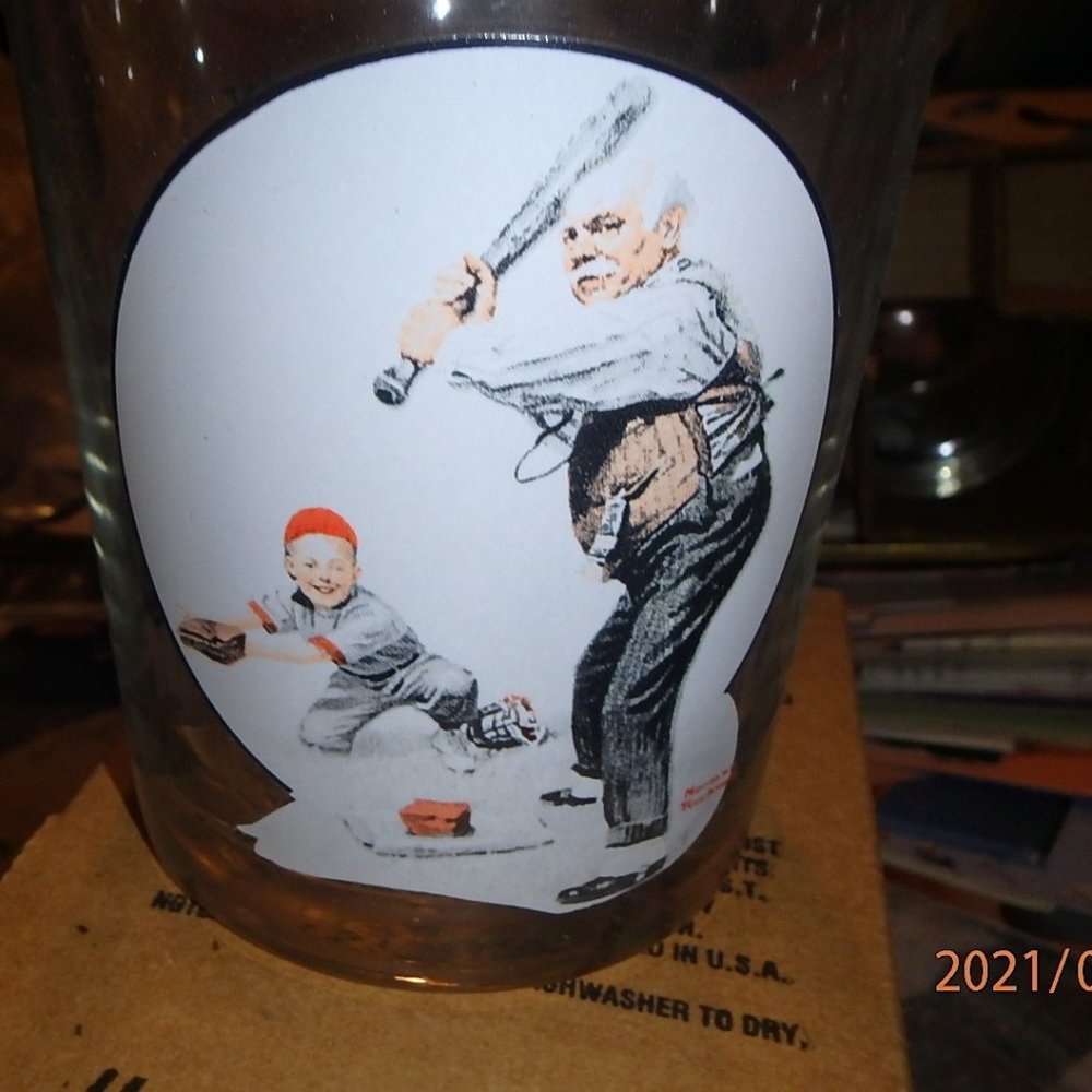 Gramps at the Bat by Norman Rockwell Saturday Evening Post Aug 5 1916  Glass #47
